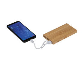 Bambusz power bank 8000 mAh